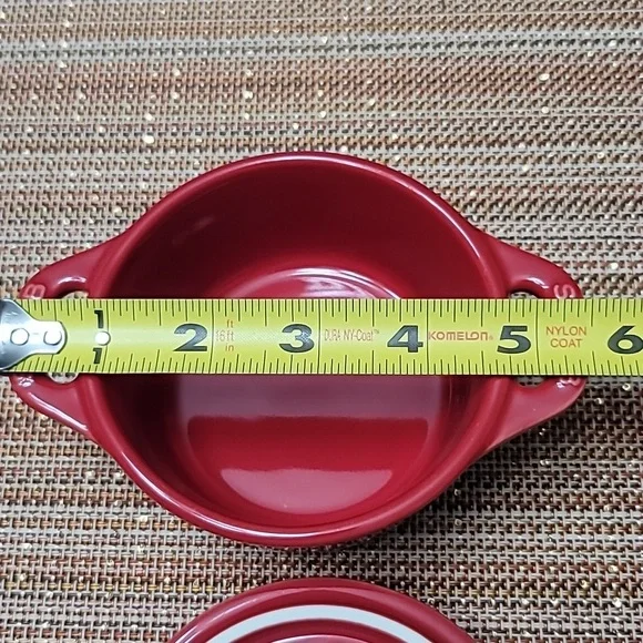 STAUB Ceramic Red 10cm Mini Round Cocotte, NWOT - Picture 6 of 8